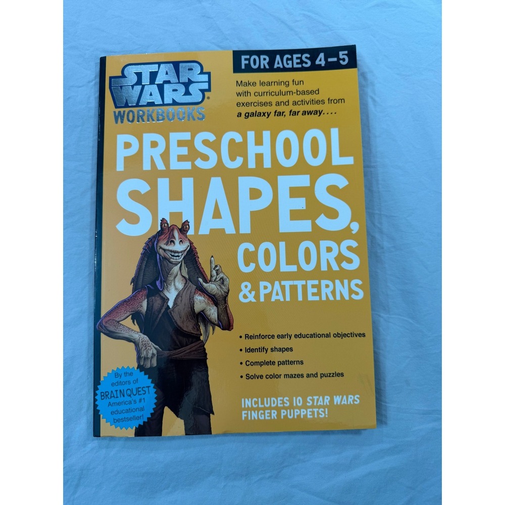 Star Wars Workbooks Preschool Shapes Colors & Patterns Ages 4-5 Brain Quest 2014